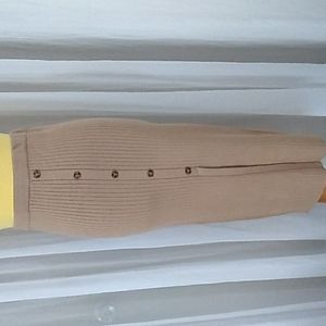 Beige Pencil Skirt Fitted  Lane Tree Size Small